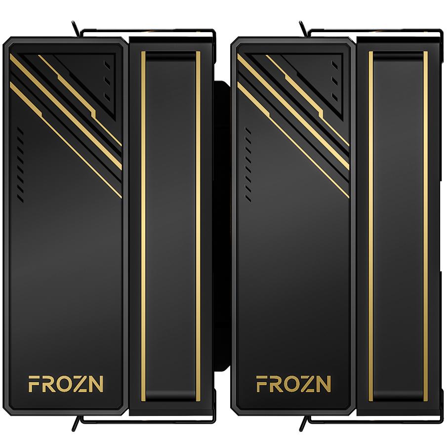 A large main feature product image of ID-COOLING FROZN A620 Dual-Tower CPU Cooler (Black/Gold)