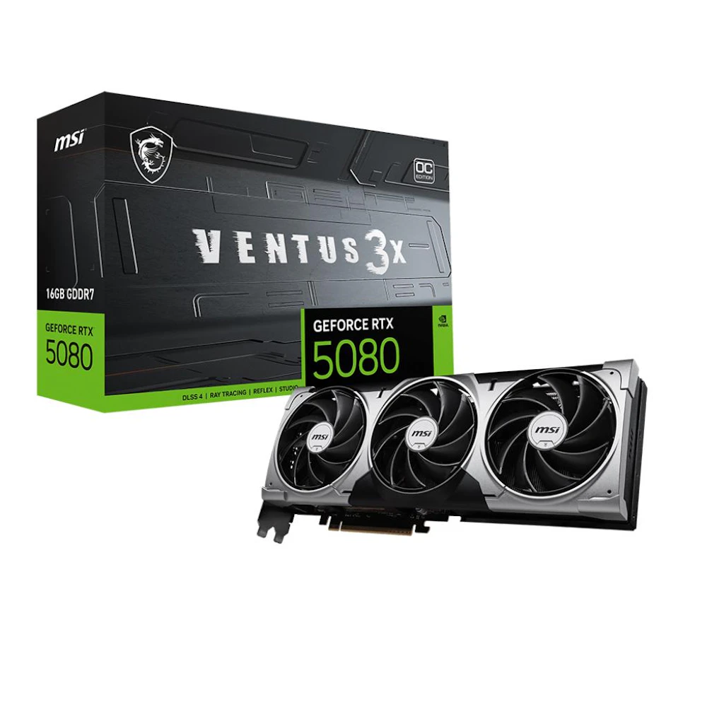 MSI GeForce RTX 5080 16GB GDDR7 VENTUS 3X OC