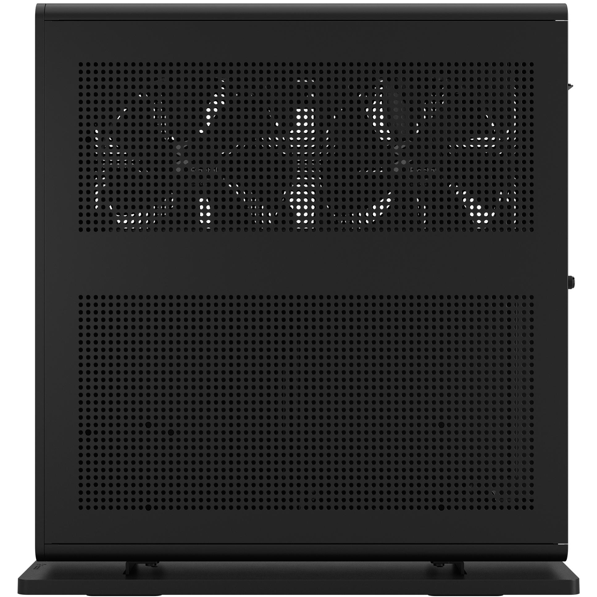 A large main feature product image of Fractal Design Ridge PCIe 4.0 SFF 12.6L Vertical Mini-ITX Case (Black)