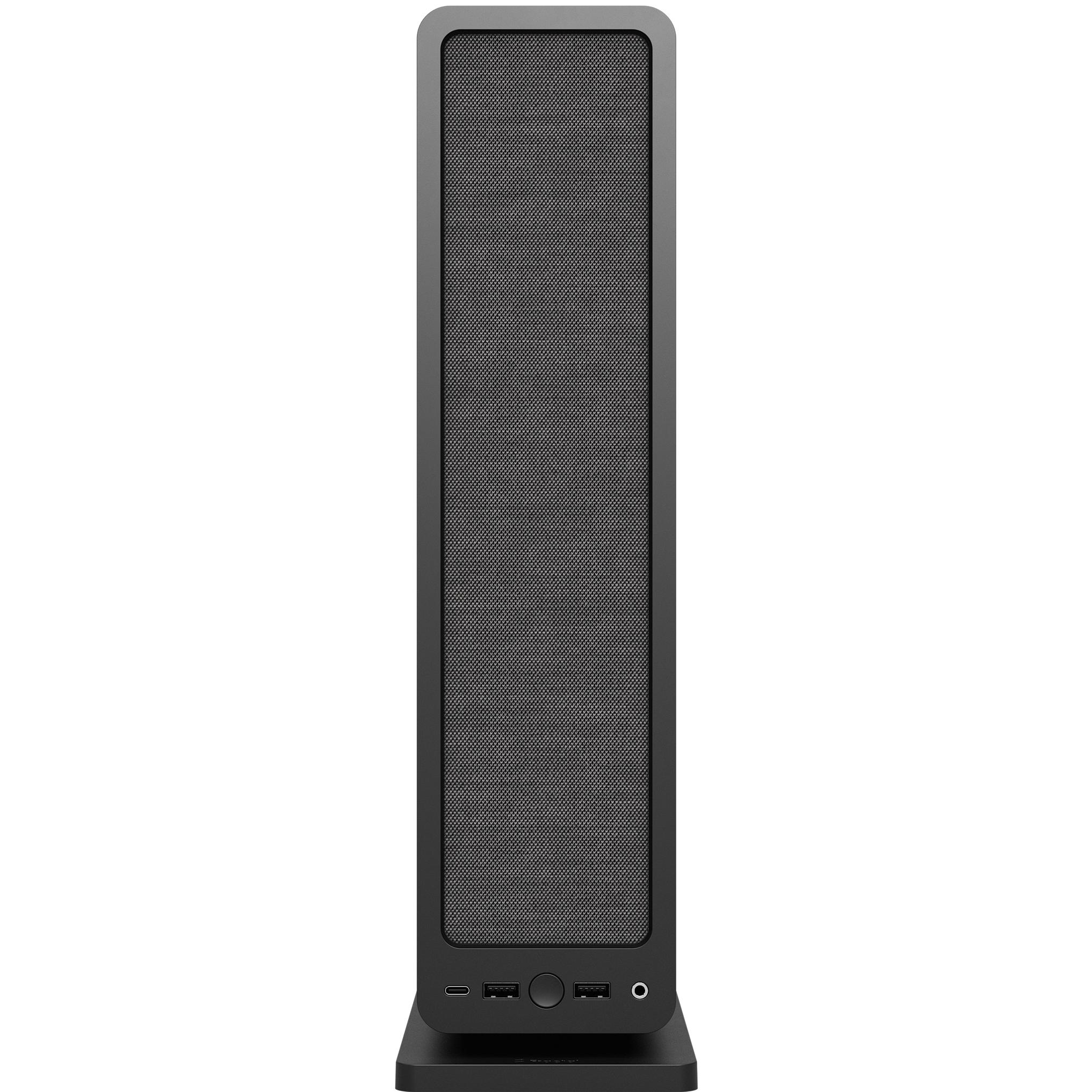 A large main feature product image of Fractal Design Ridge PCIe 4.0 SFF 12.6L Vertical Mini-ITX Case (Black)