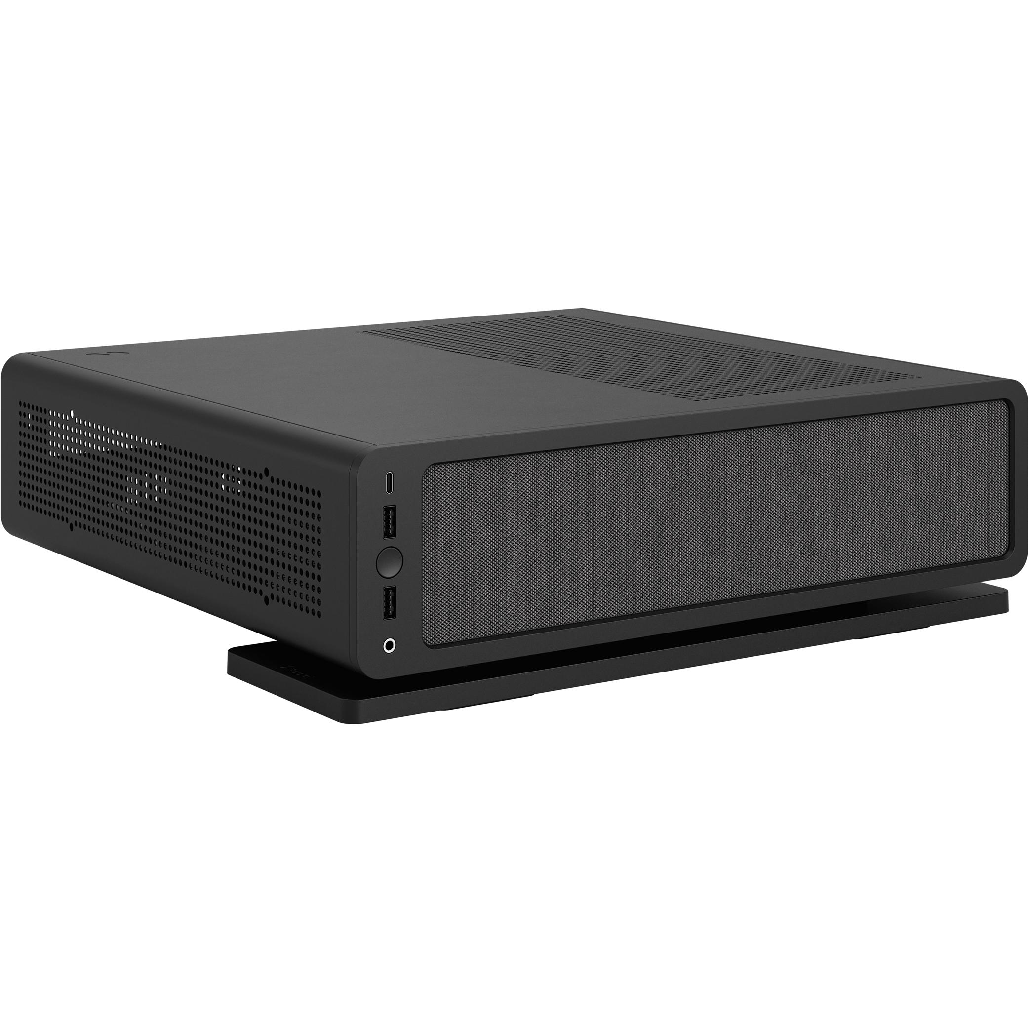 A large main feature product image of Fractal Design Ridge PCIe 4.0 SFF 12.6L Vertical Mini-ITX Case (Black)