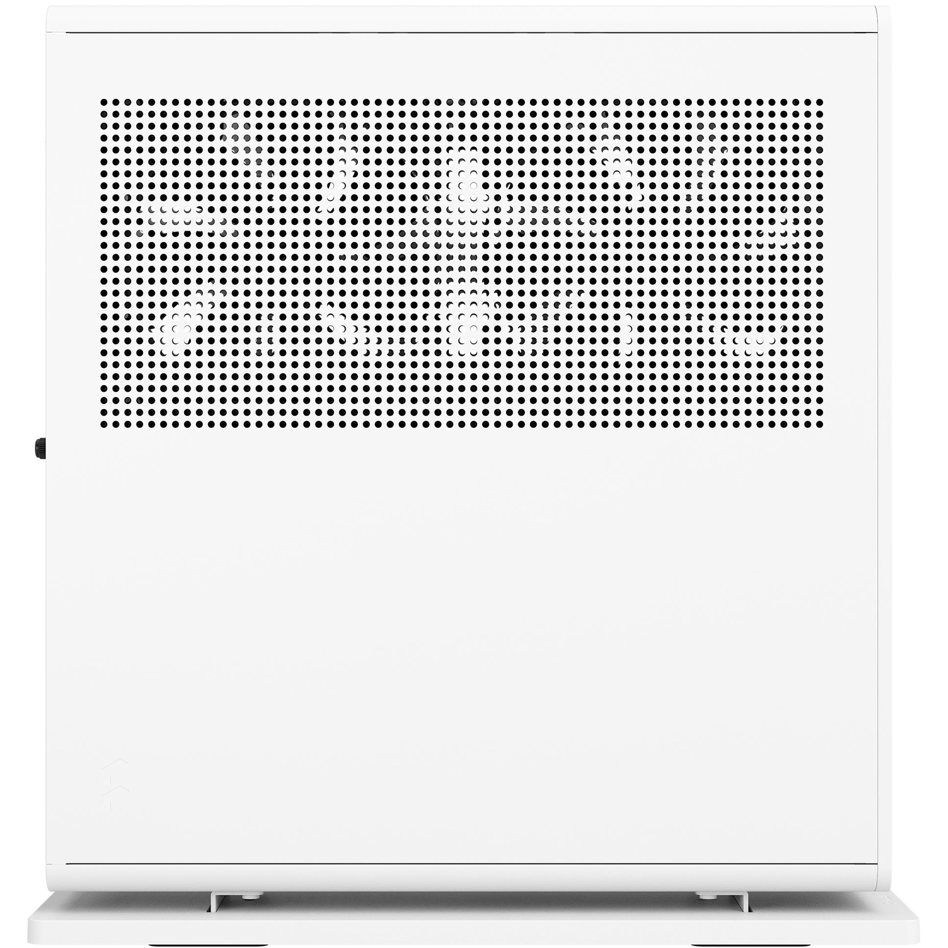 A large main feature product image of Fractal Design Ridge PCIe 4.0 SFF 12.6L Vertical Mini-ITX Case (White)