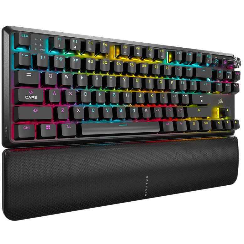 A large main feature product image of Corsair K70 CORE TKL WIRELESS RGB Mechanical Gaming Keyboard (MLX Red V2 Switch)