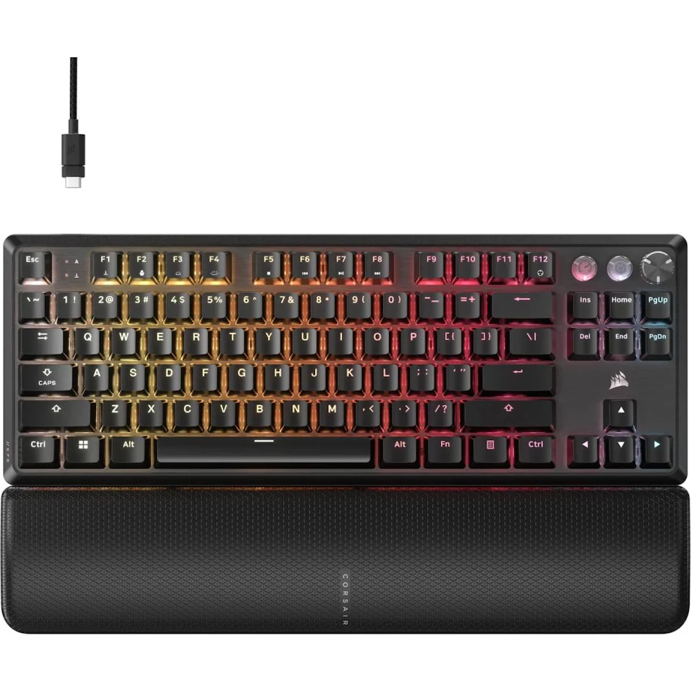 Corsair K70 PRO TKL High-Performance Hall Effect Gaming Keyboard - Black (MGX V2 Switch)