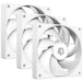 A product image of ID-COOLING AF Series 120mm Performance PWM Fan 3-Pack (White)