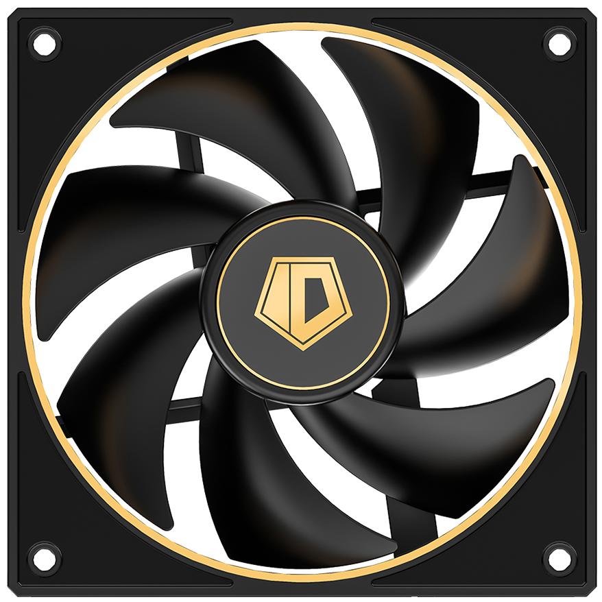 A large main feature product image of ID-COOLING AF Series 120mm Performance PWM Fan (Black/Gold)