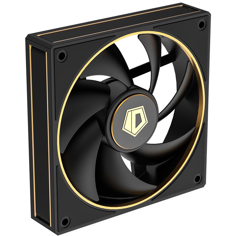 A large main feature product image of ID-COOLING AF Series 120mm Performance PWM Fan (Black/Gold)