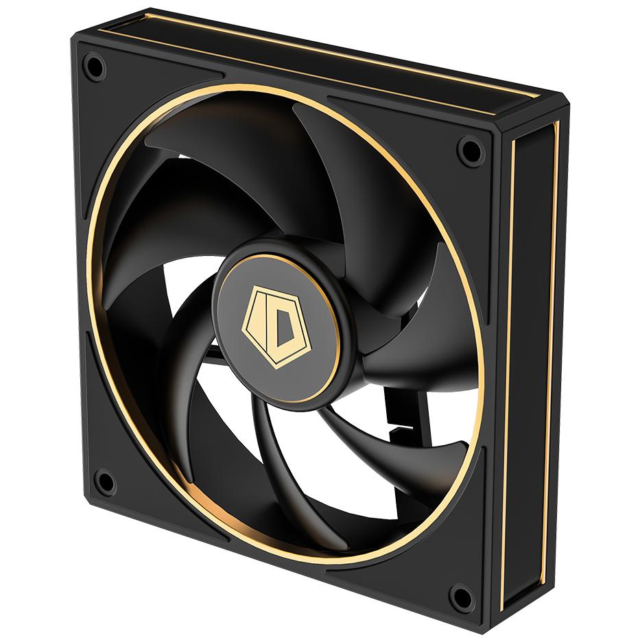 A large main feature product image of ID-COOLING AF Series 120mm Performance PWM Fan (Black/Gold)