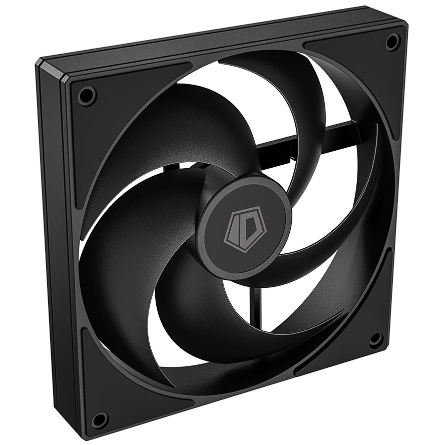 A large main feature product image of ID-COOLING AS Series 120mm PWM Fan 3-Pack (Black)