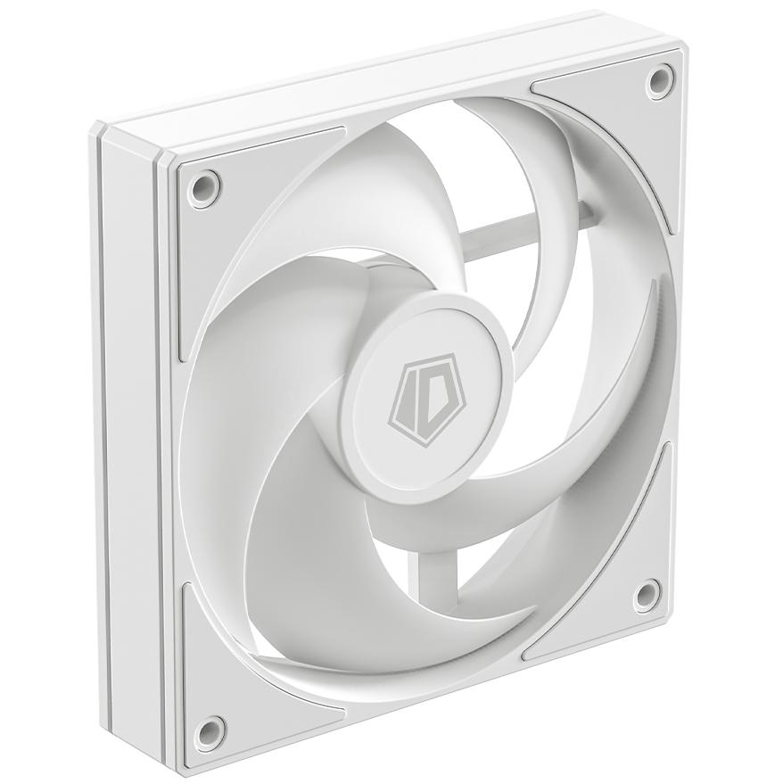 A large main feature product image of ID-COOLING AS Series 120mm PWM Fan 3-Pack (White)