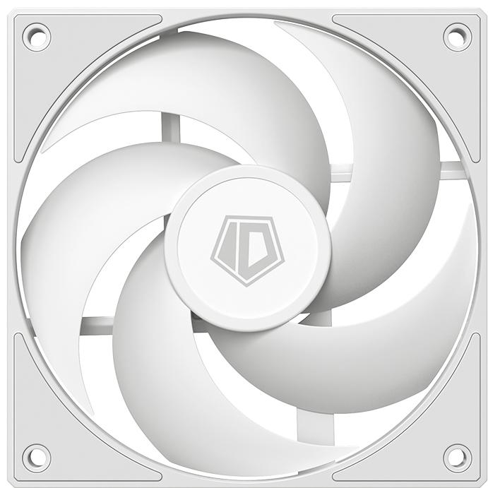 A large main feature product image of ID-COOLING AS Series 120mm PWM Fan 3-Pack (White)