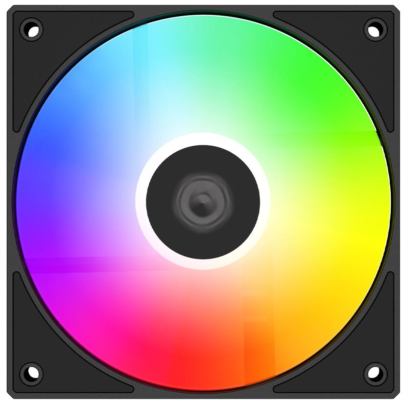 A large main feature product image of ID-COOLING AS Series 120mm ARGB PWM Fan (Black)