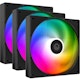 A small tile product image of ID-COOLING AS Series 120mm ARGB PWM Fan 3-Pack (Black)