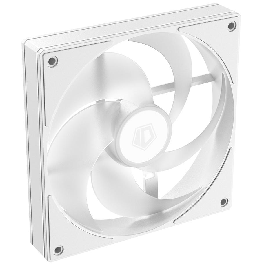 A large main feature product image of ID-COOLING AS Series 120mm ARGB PWM Fan 3-Pack (White)