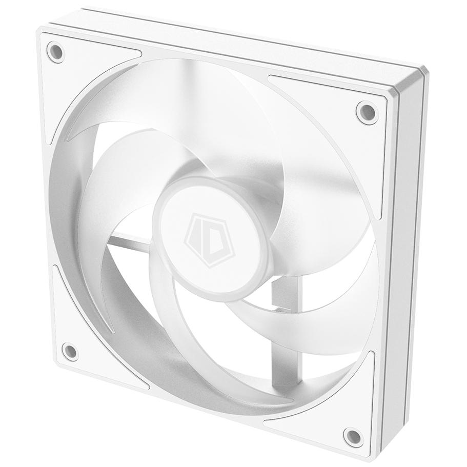 A large main feature product image of ID-COOLING AS Series 120mm ARGB PWM Fan 3-Pack (White)