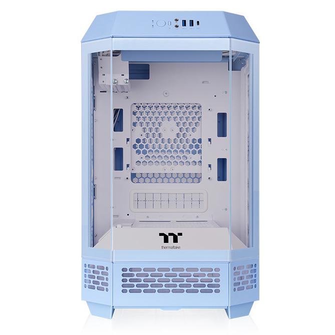 A large main feature product image of Thermaltake The Tower 250 Tempered Glass Mini Tower Case (Hydrangea Blue)