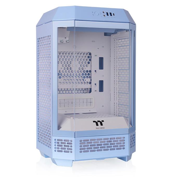 A large main feature product image of Thermaltake The Tower 250 Tempered Glass Mini Tower Case (Hydrangea Blue)