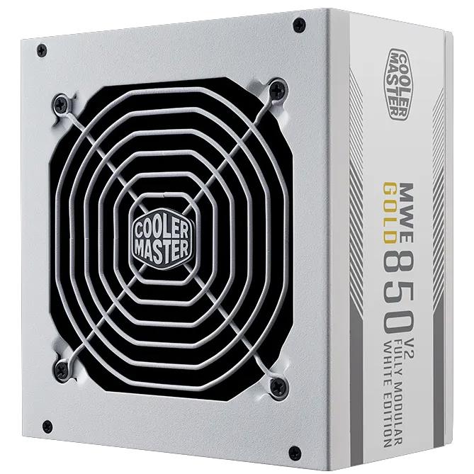 A large main feature product image of Cooler Master MWE Gold V2 850W ATX 3.1 Modular PSU (White)