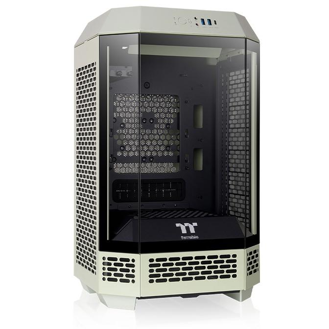A large main feature product image of Thermaltake The Tower 250 Tempered Glass Mini Tower Case (Matcha Green)