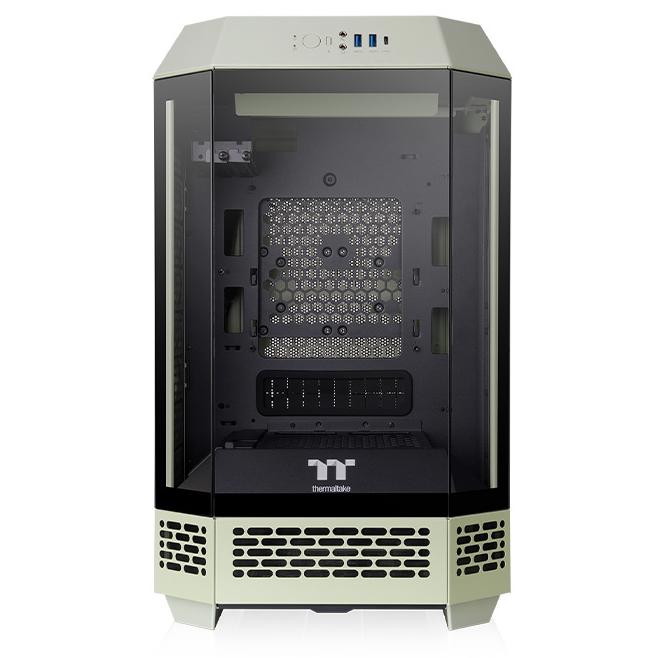A large main feature product image of Thermaltake The Tower 250 Tempered Glass Mini Tower Case (Matcha Green)