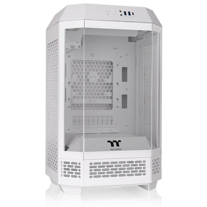 A large main feature product image of Thermaltake The Tower 250 Tempered Glass Mini Tower Case (Snow)
