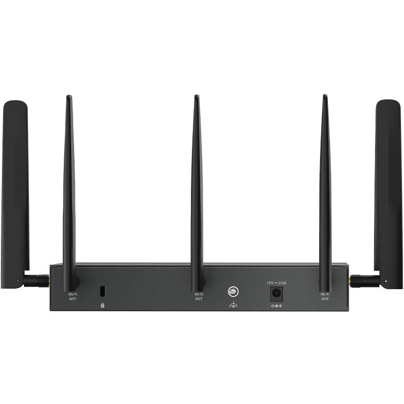 A large main feature product image of TP-Link Omada ER706W-4G - AX3000 4G+ Multi-Gigabit Wi-Fi 6 VPN Router