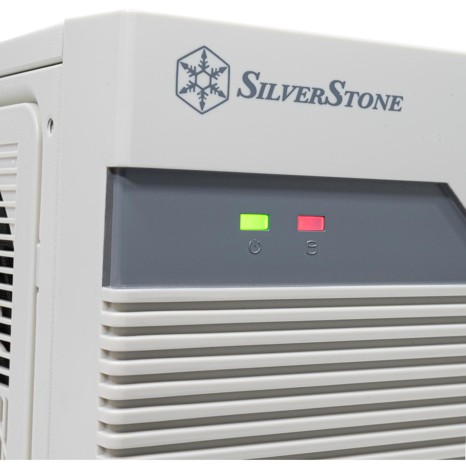 A large main feature product image of SilverStone FLP01 Retro HTPC Case