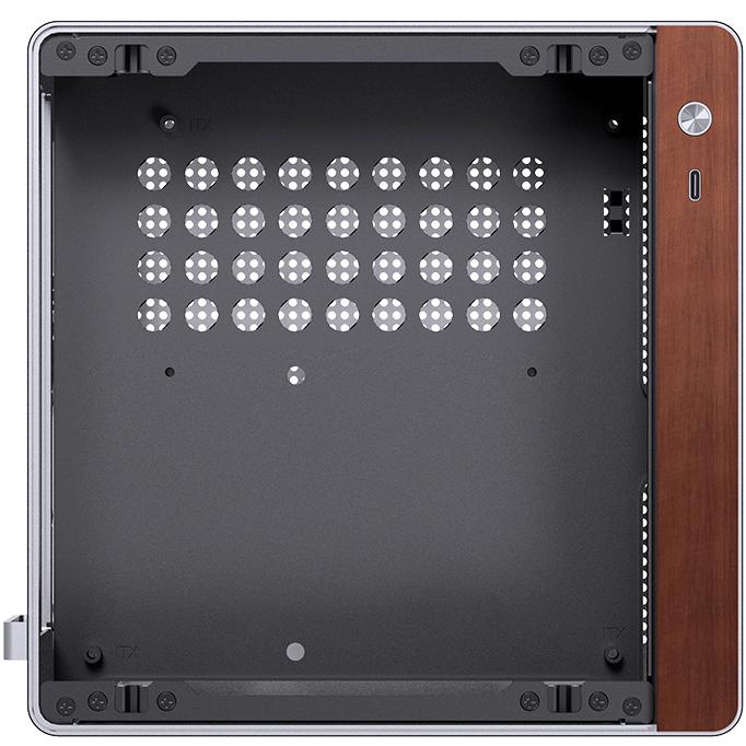 A large main feature product image of Jonsbo NV10 - SFF 4.5L Mini-ITX Case (Silver)