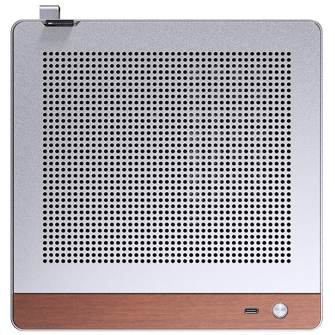 A large main feature product image of Jonsbo NV10 - SFF 4.5L Mini-ITX Case (Silver)