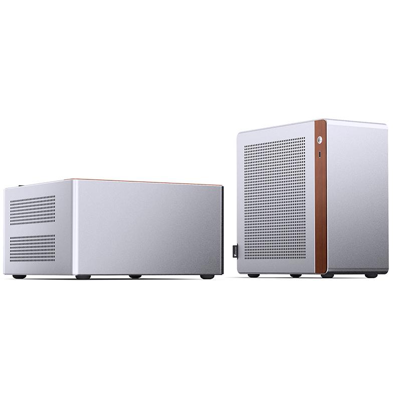 A large main feature product image of Jonsbo NV10 - SFF 4.5L Mini-ITX Case (Silver)