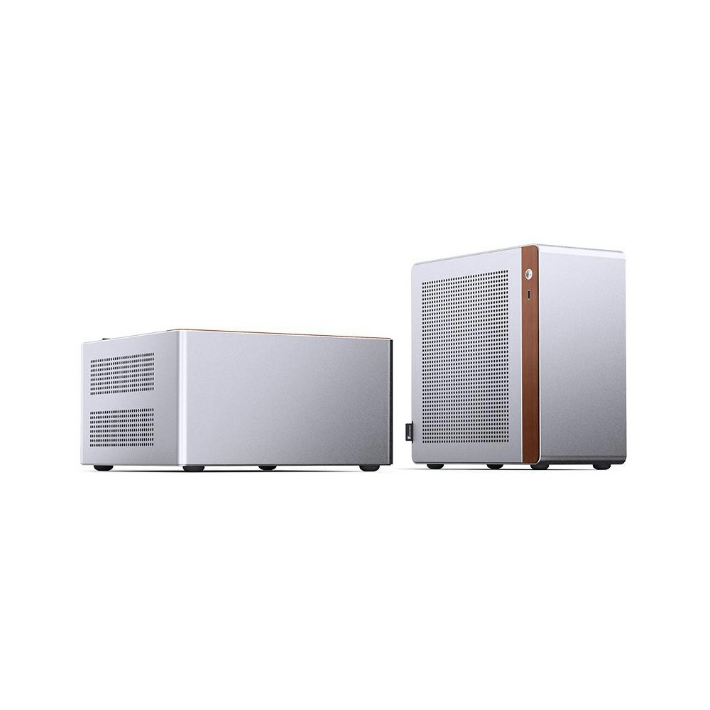 A large main feature product image of Jonsbo NV10 - SFF 4.5L Mini-ITX Case (Silver)