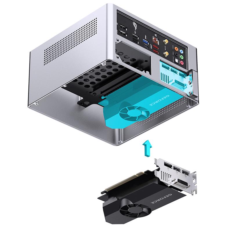 A large main feature product image of Jonsbo NV10 - SFF 4.5L Mini-ITX Case (Silver)