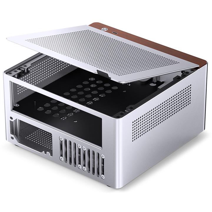 A large main feature product image of Jonsbo N10 - SFF 4.5L Mini-ITX NAS Case (Silver)