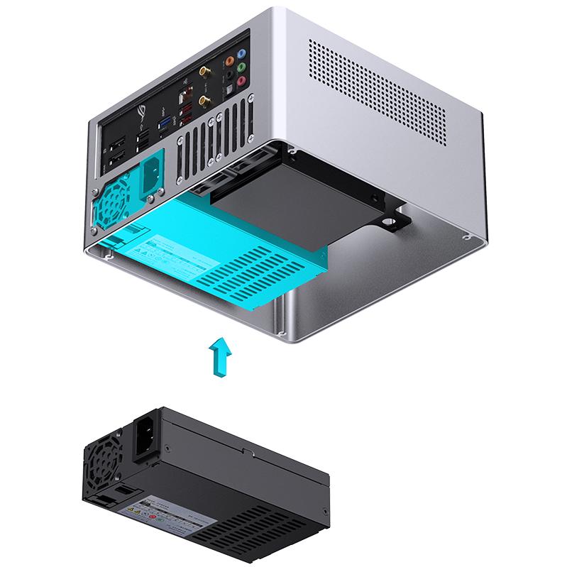 A large main feature product image of Jonsbo N10 - SFF 4.5L Mini-ITX NAS Case (Silver)