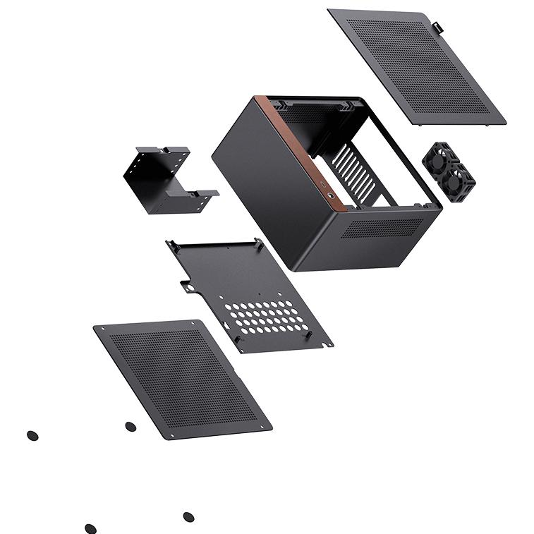 A large main feature product image of Jonsbo N10 - SFF 4.5L Mini-ITX NAS Case (Black)