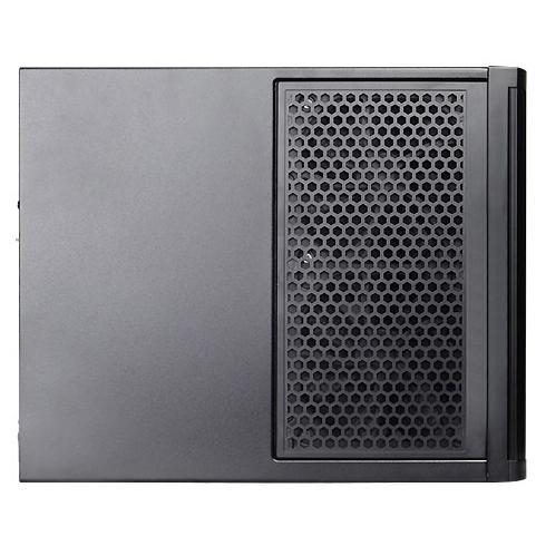 A large main feature product image of SilverStone DS380 Compact 21.6L Mini-ITX NAS Case