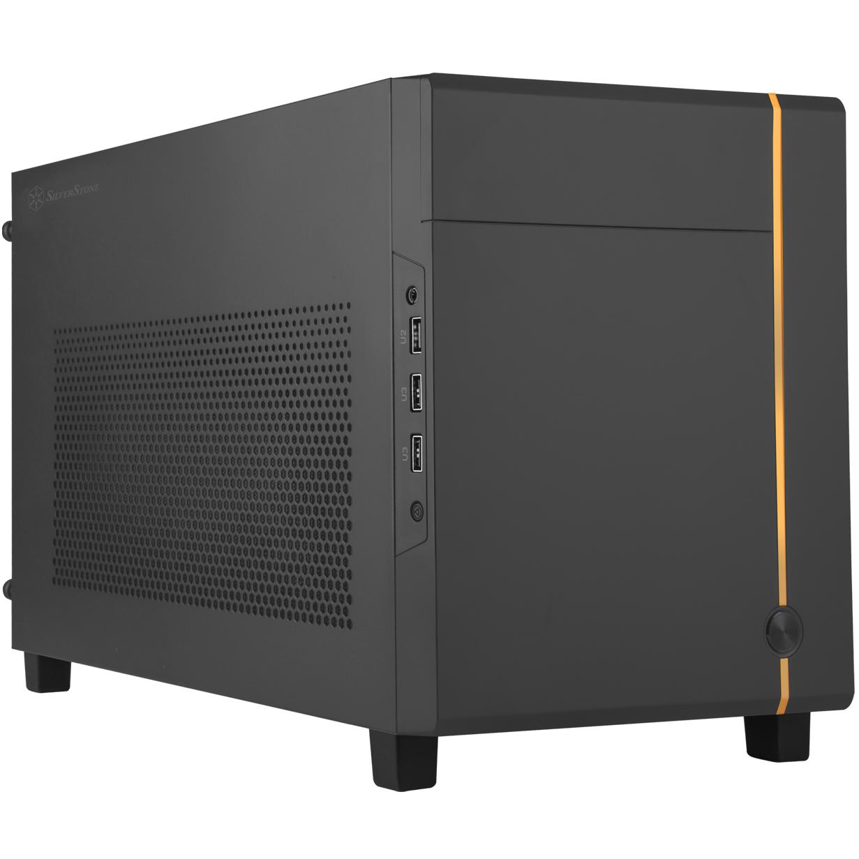 A large main feature product image of SilverStone SUGO 14 SFF 19.6L Mini-ITX Case (Black)