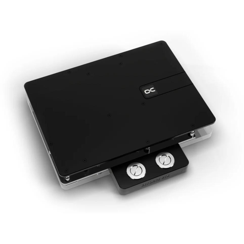 A large main feature product image of Alphacool Core GeForce RTX 5080 Suprim/Vanguard GPU Water Block