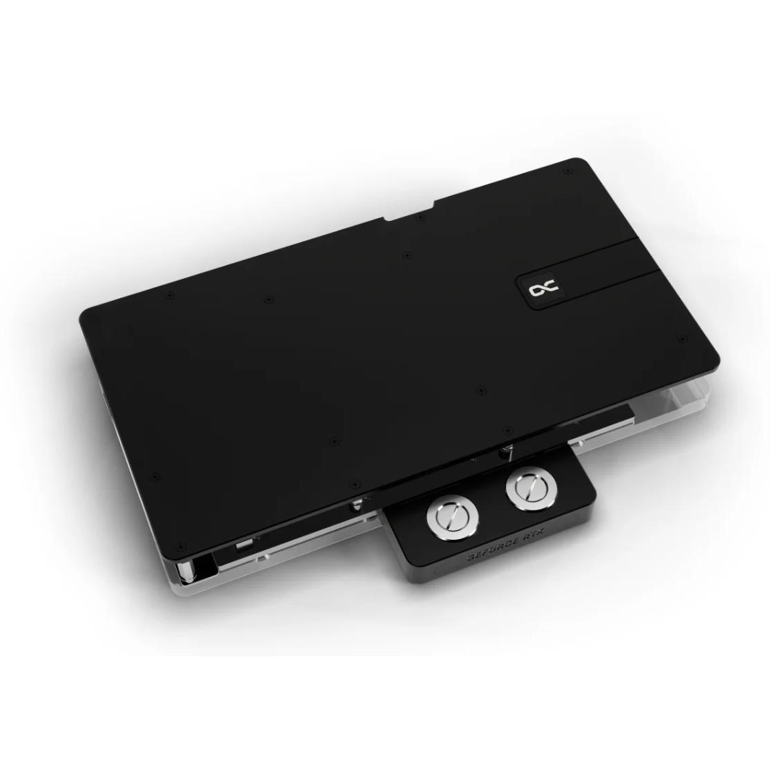 A large main feature product image of Alphacool Core GeForce RTX 5090 TUF Gaming GPU Water Block