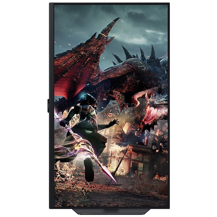 A large main feature product image of Samsung Odyssey G50D - 32" 1440p 180Hz Fast IPS Gaming Monitor