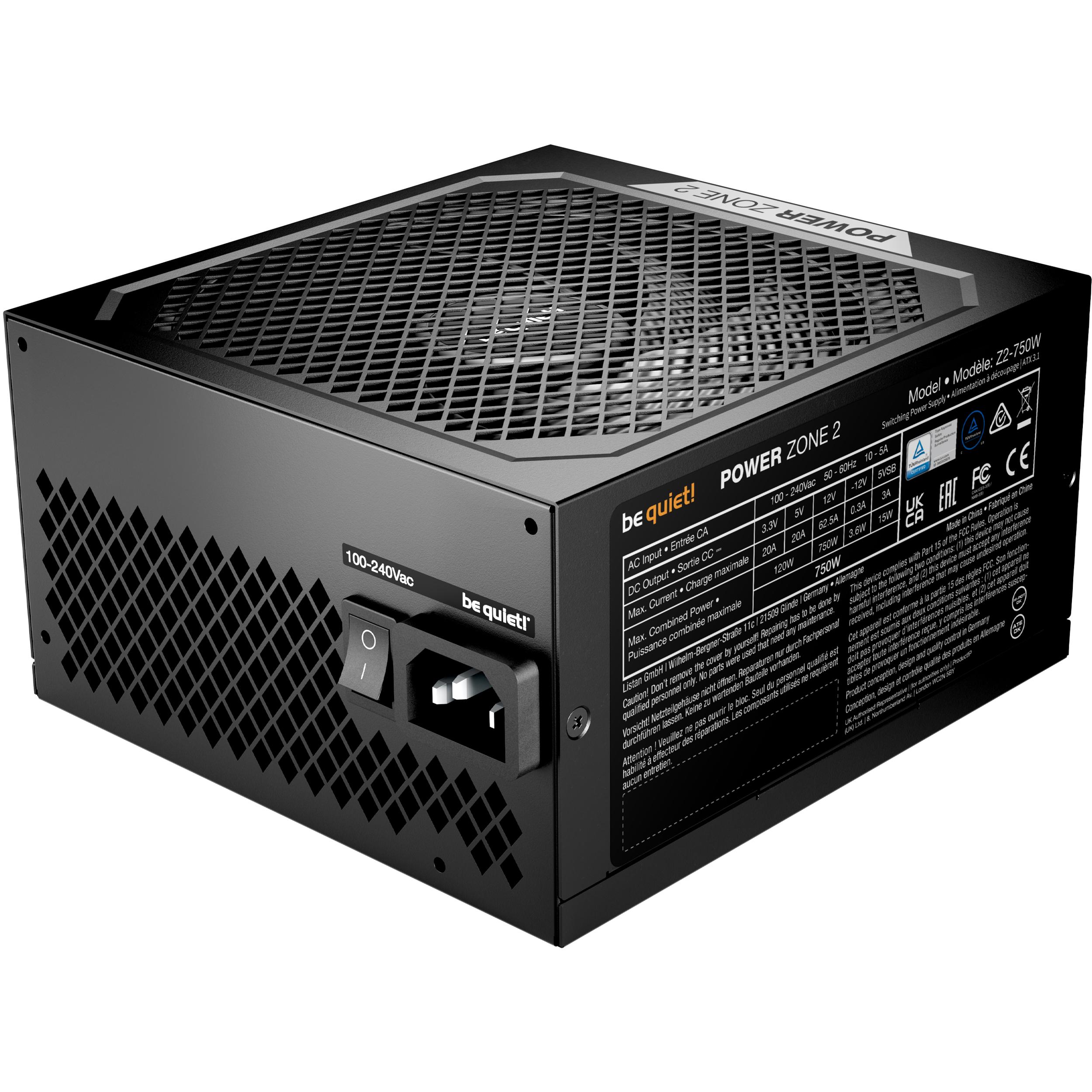 A large main feature product image of be quiet! POWER ZONE 2 750W Platinum PCIe 5.1 ATX 3.1 Modular PSU