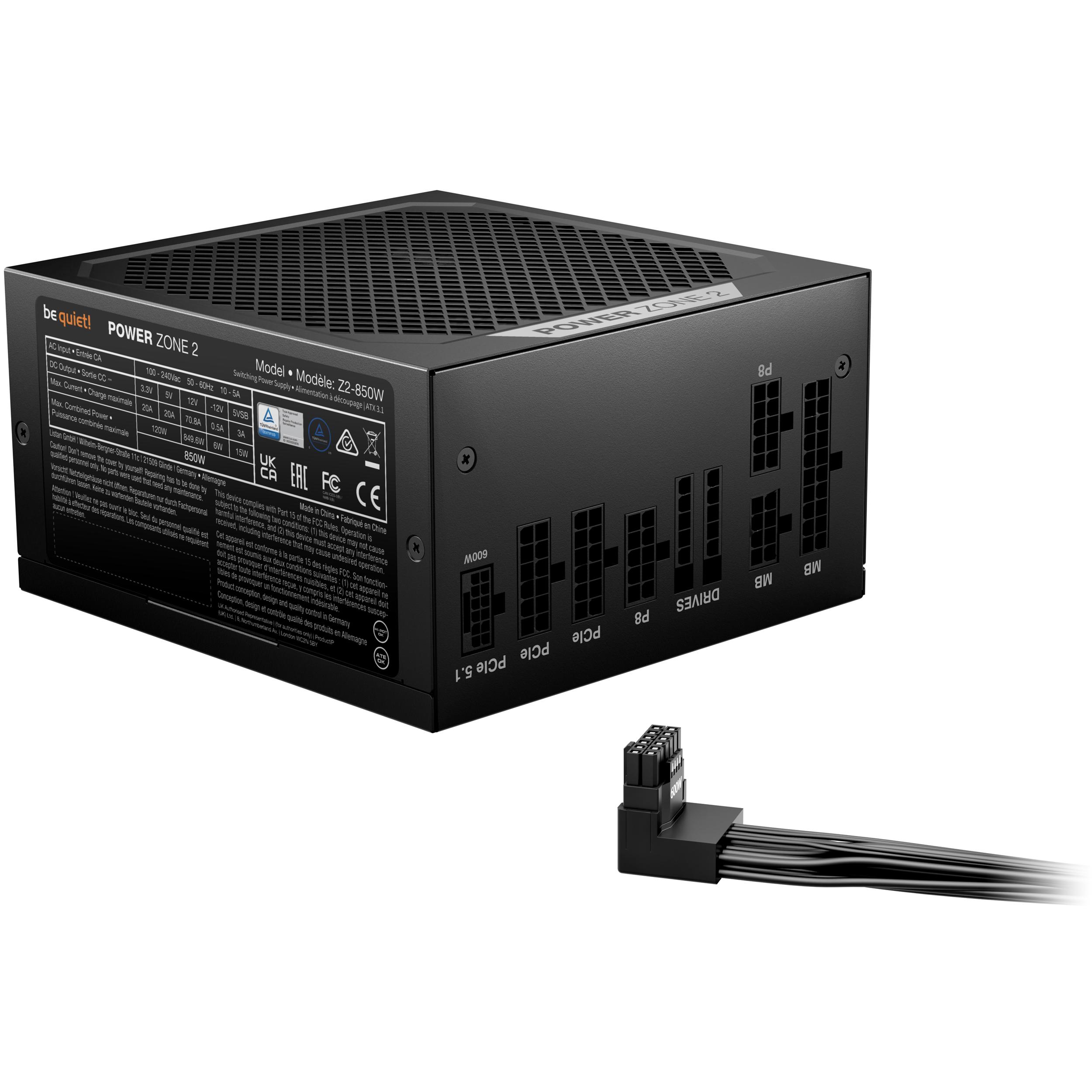 A large main feature product image of be quiet! POWER ZONE 2 850W Platinum PCIe 5.1 ATX 3.1 Modular PSU