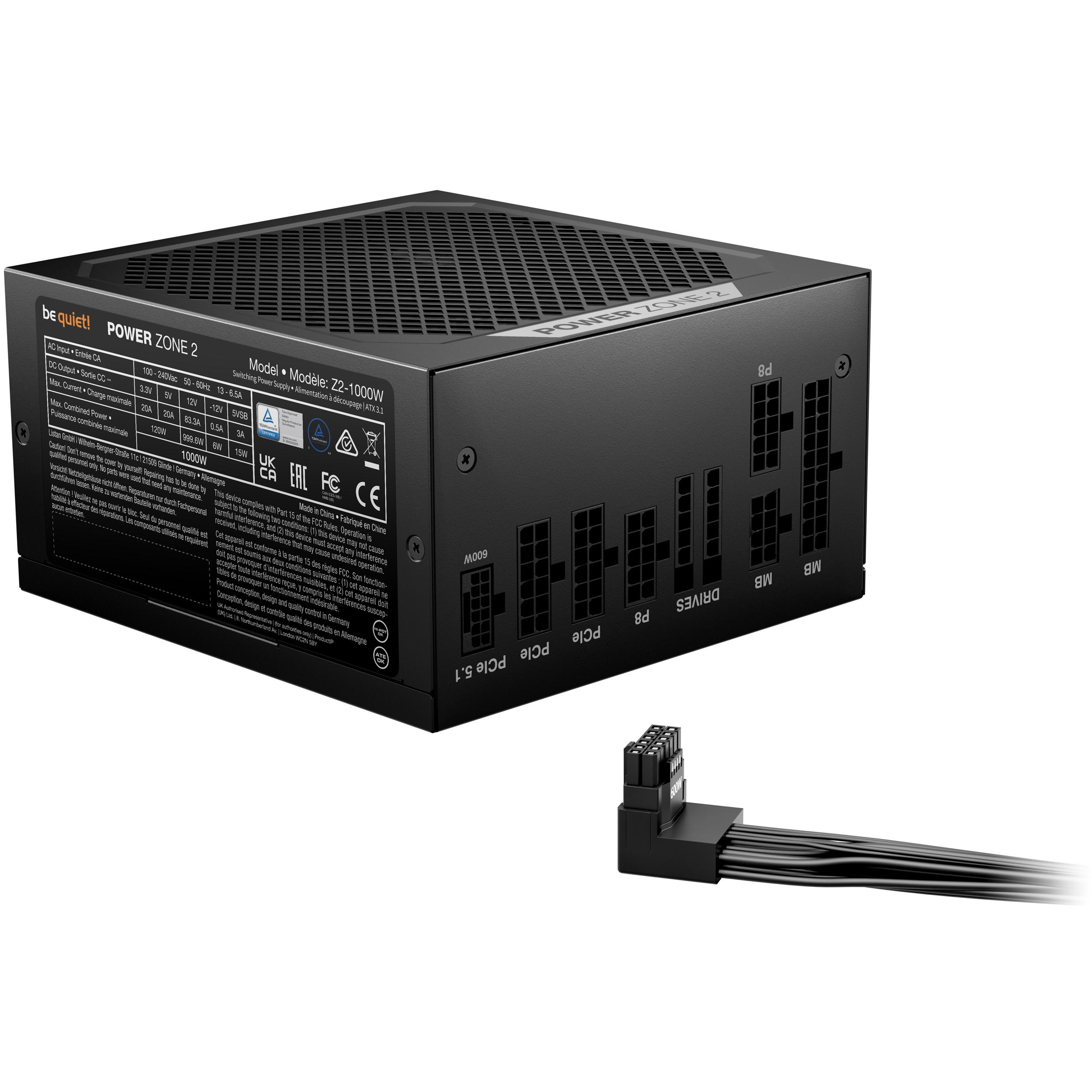 A large main feature product image of be quiet! POWER ZONE 2 1000W Platinum PCIe 5.1 ATX 3.1 Modular PSU