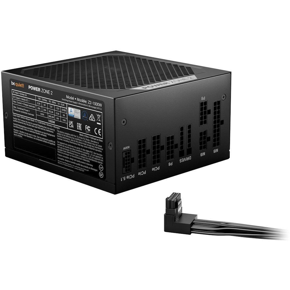 A large main feature product image of be quiet! POWER ZONE 2 1000W Platinum PCIe 5.1 ATX 3.1 Modular PSU