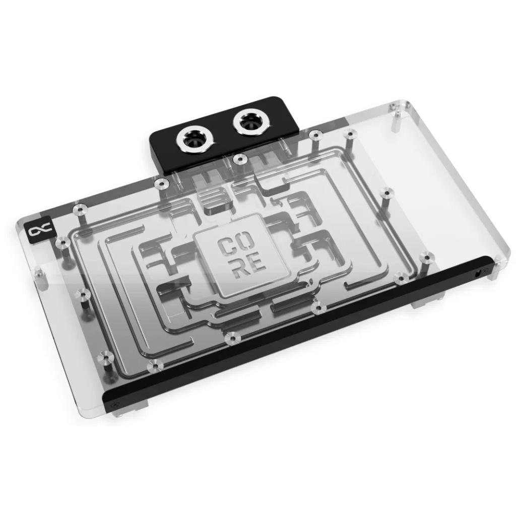 A large main feature product image of Alphacool Core GeForce RTX 5090 Solid/AMP GPU Water Block