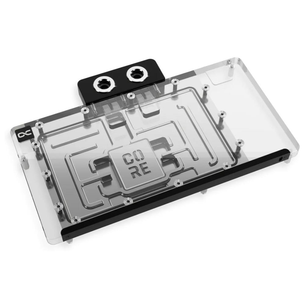 A large main feature product image of Alphacool Core GeForce RTX 5080 Solid/AMP GPU Water Block