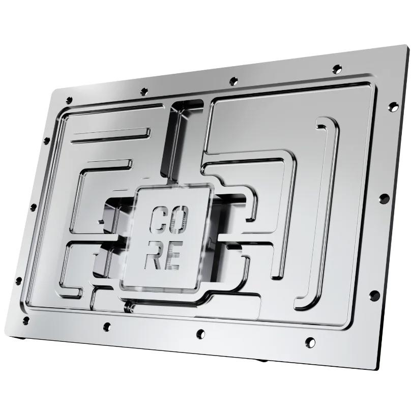 A large main feature product image of Alphacool Core GeForce RTX 5080 Solid/AMP GPU Water Block