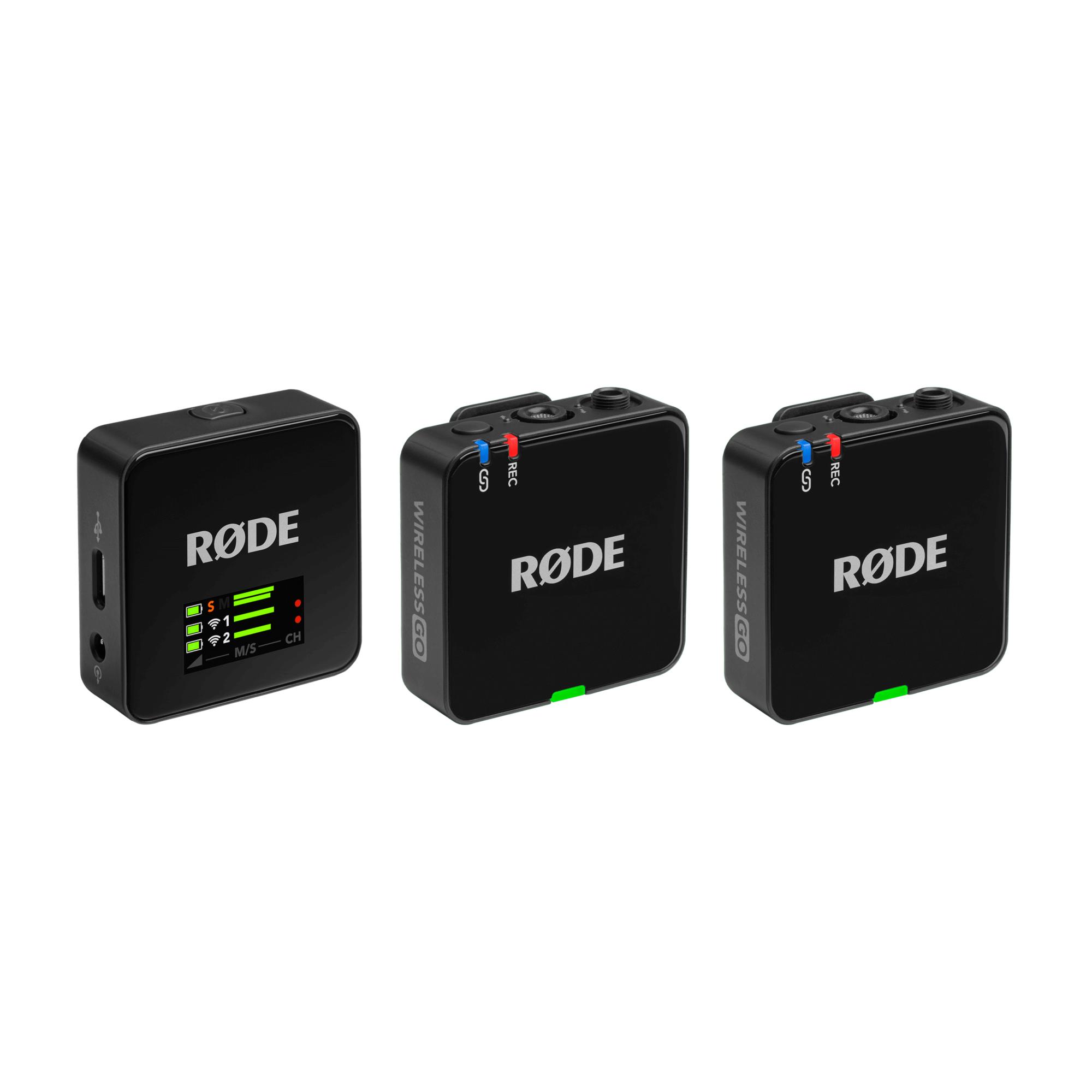 A large main feature product image of RODE Wireless GO (Gen 3) - Compact Wireless Microphone System (Black)