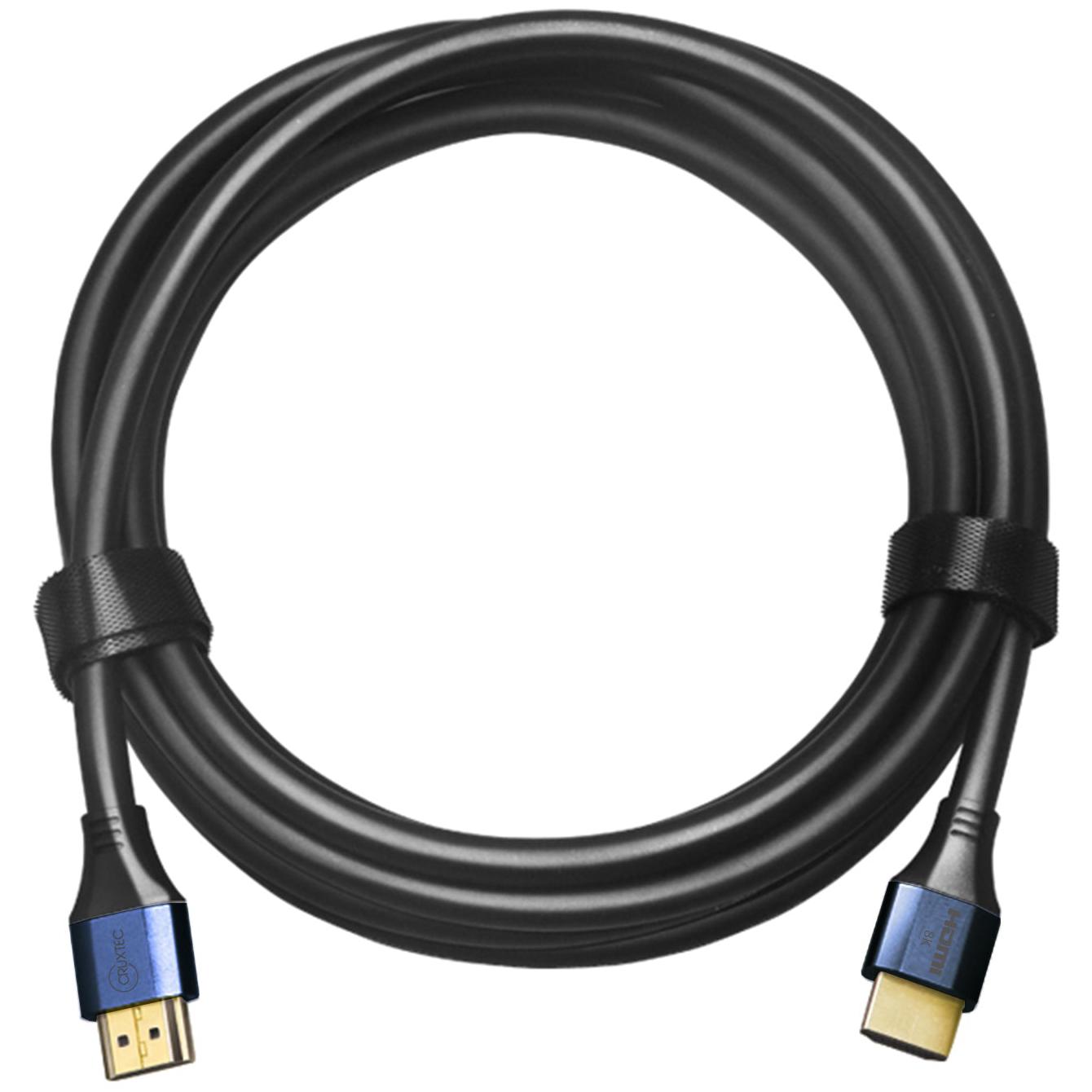 A large main feature product image of Cruxtec HDMI 2.1 Cable 8K with Ethernet 3m Black