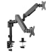 A product image of Brateck Dual Monitors Pole-Mounted Gas Spring Monitor Arm Fits Most 17"-32"